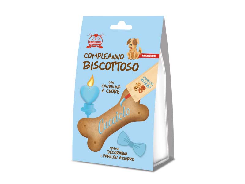 biscotto di compleanno per cane maschio